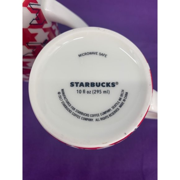 Starbucks Coffee Star Black with Red and What Houndstooth Christmas Coffee Cups - Picture 11 of 13